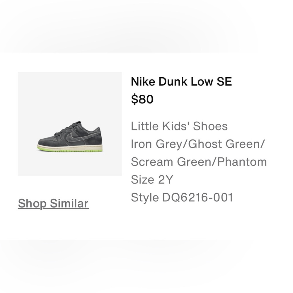 Nike Dunk Low SE Iron Grey and Ghost Green